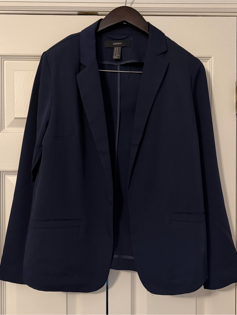 Forever 21 Dark Navy Open-Front Blazer